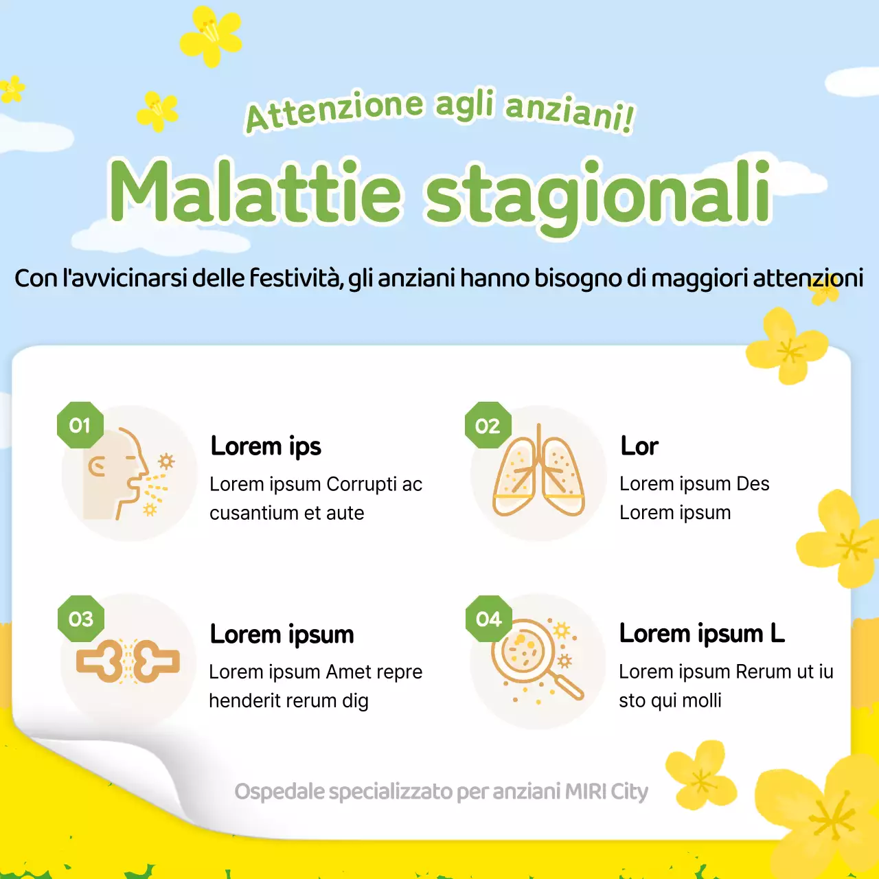 Consigli per la salute per il bel colore primaverile del verde e del giallo