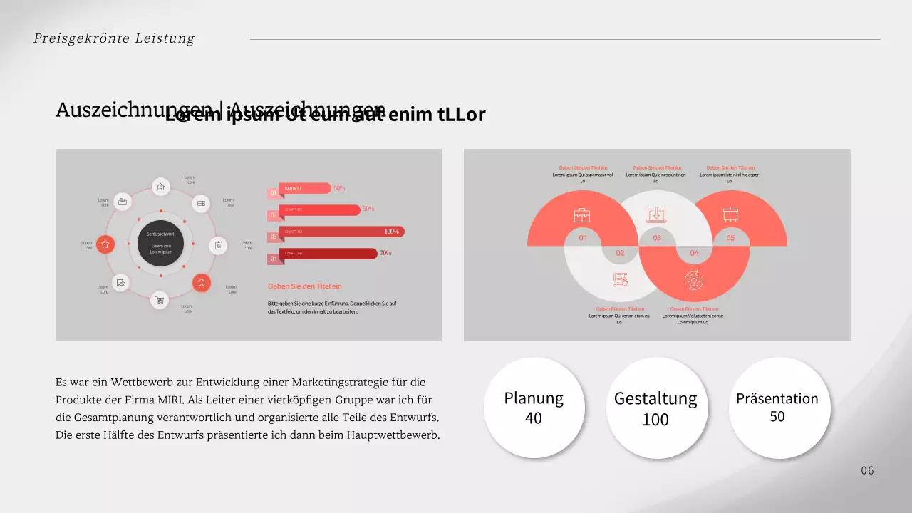 Ein einfaches, graues Bewerbungsanschreiben