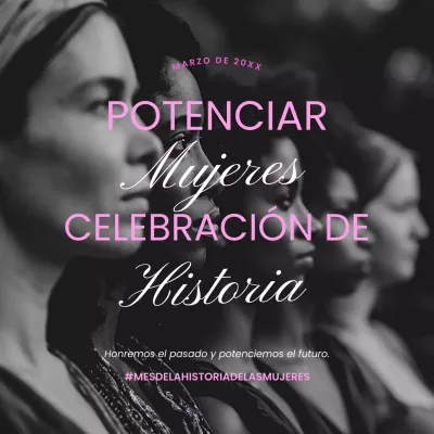 Una audaz campaña social en negro y rosa para el Mes de la Historia de la Mujer