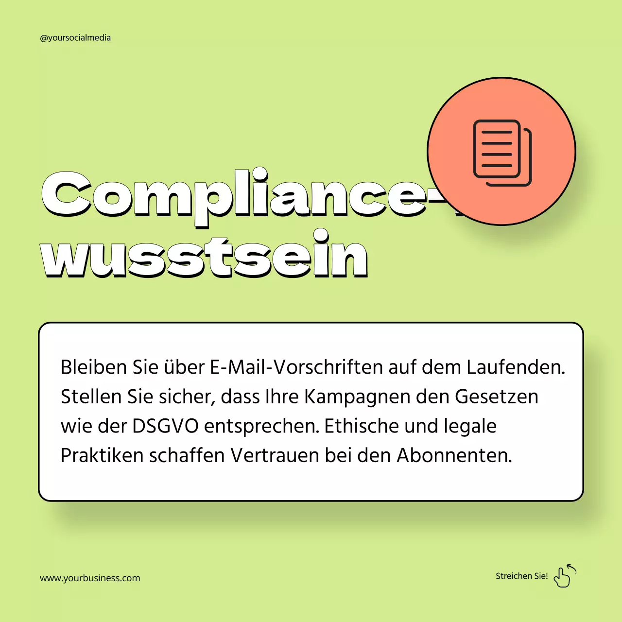 Geometrischer Leitfaden für E-Mail-Marketing in Orange und Neonfarben