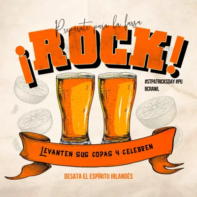 Invitación Vintage Orange Toast del Día de San Patricio