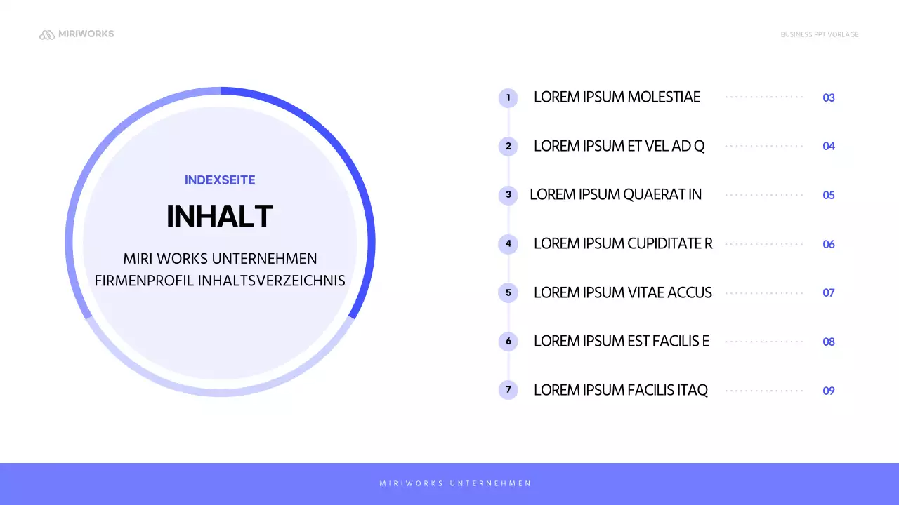 Ein einfaches blaues und lilafarbenes Anschreiben für ein Unternehmen