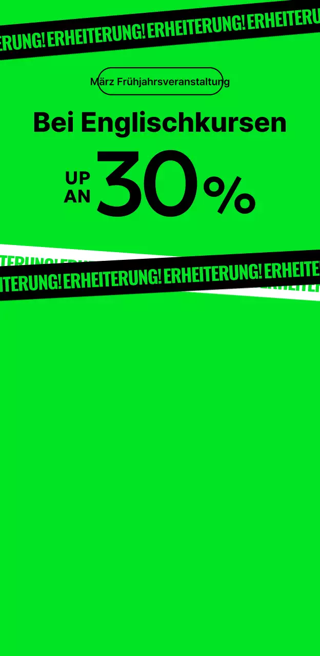Gestaltung mit großen Überschriften und kräftigen Kontrastfarben