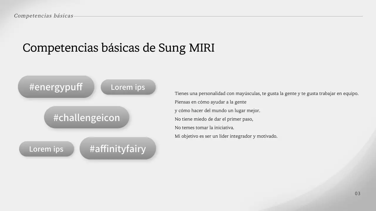 Una carta de presentación sencilla y gris