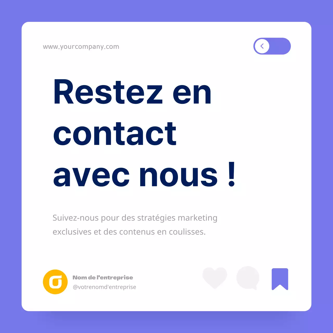 Blanc Pourpre Minimal Médias sociaux Conseils marketing Publicité