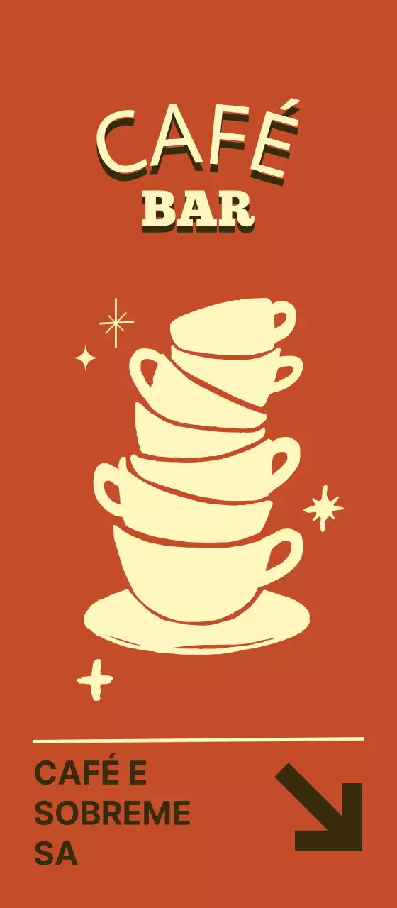 Ilustração vintage de fundo vermelho promoção de café