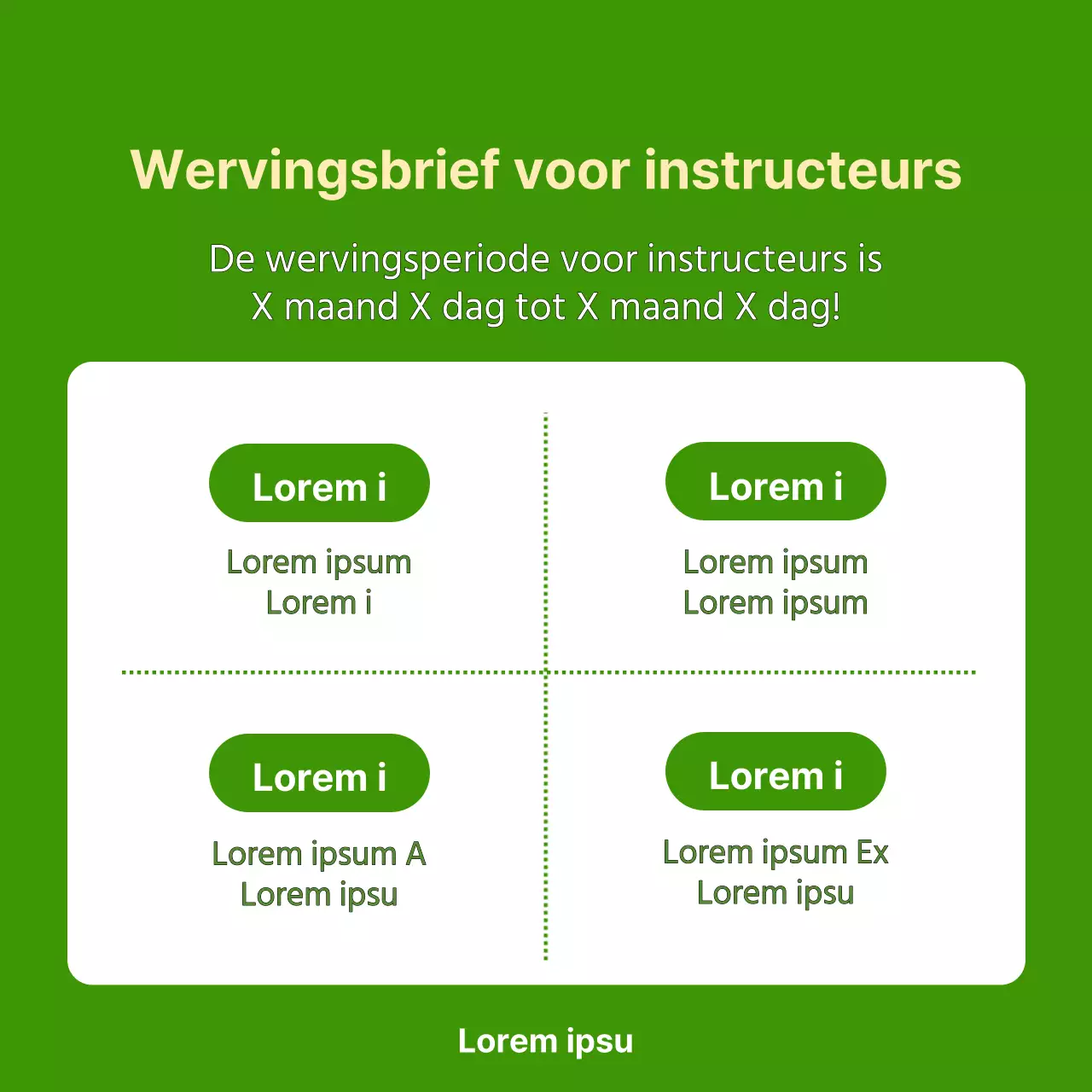 Een eenvoudig, limoengroen programma om reclame te maken voor docenten