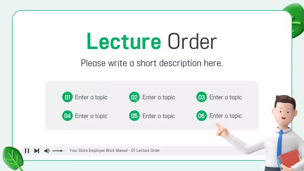 Green Modern 직원 매뉴얼 프레젠테이션