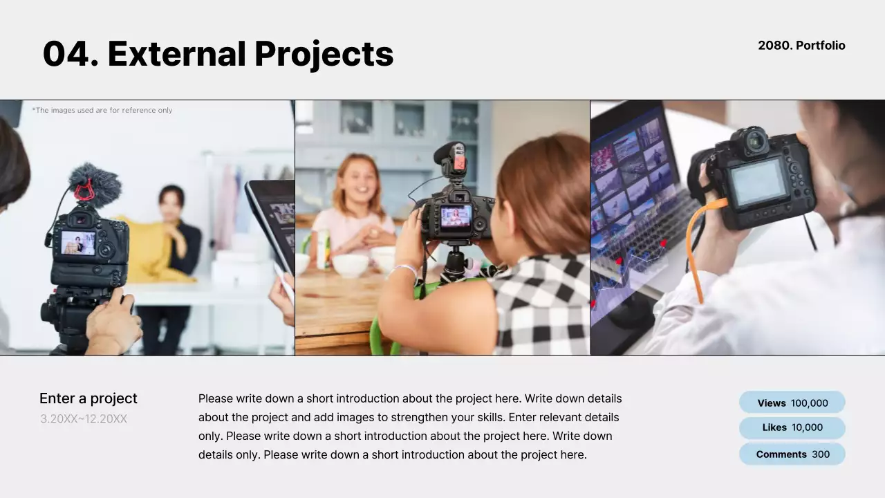 Presentasi Dokumen Portofolio Pekerjaan Biru Sederhana