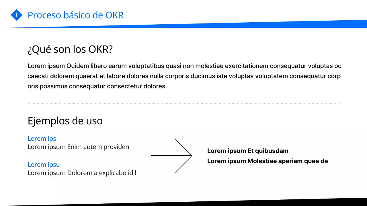 Guía para redactar OKR modernos en azul