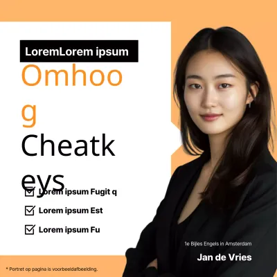 Eenvoudige bijlespromotie op een oranje achtergrond