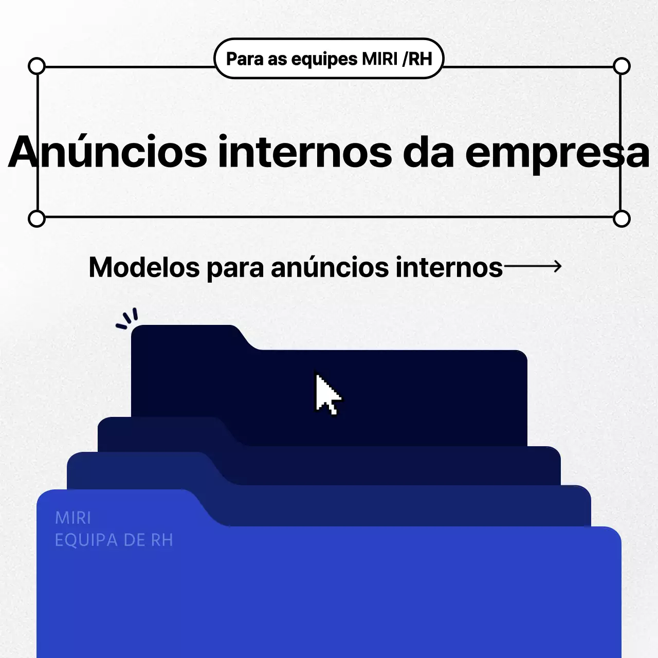 Guia simples de anúncio de empresa em azul