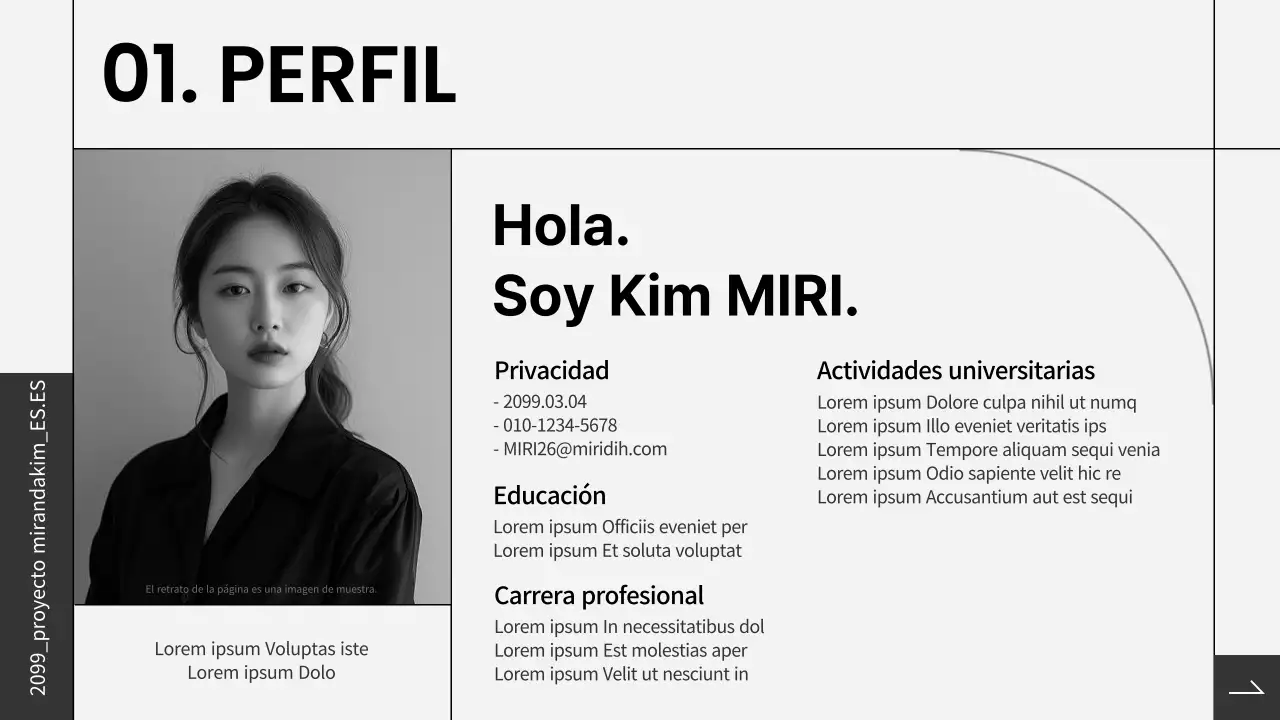 Carpeta en blanco y negro para principiantes avanzados