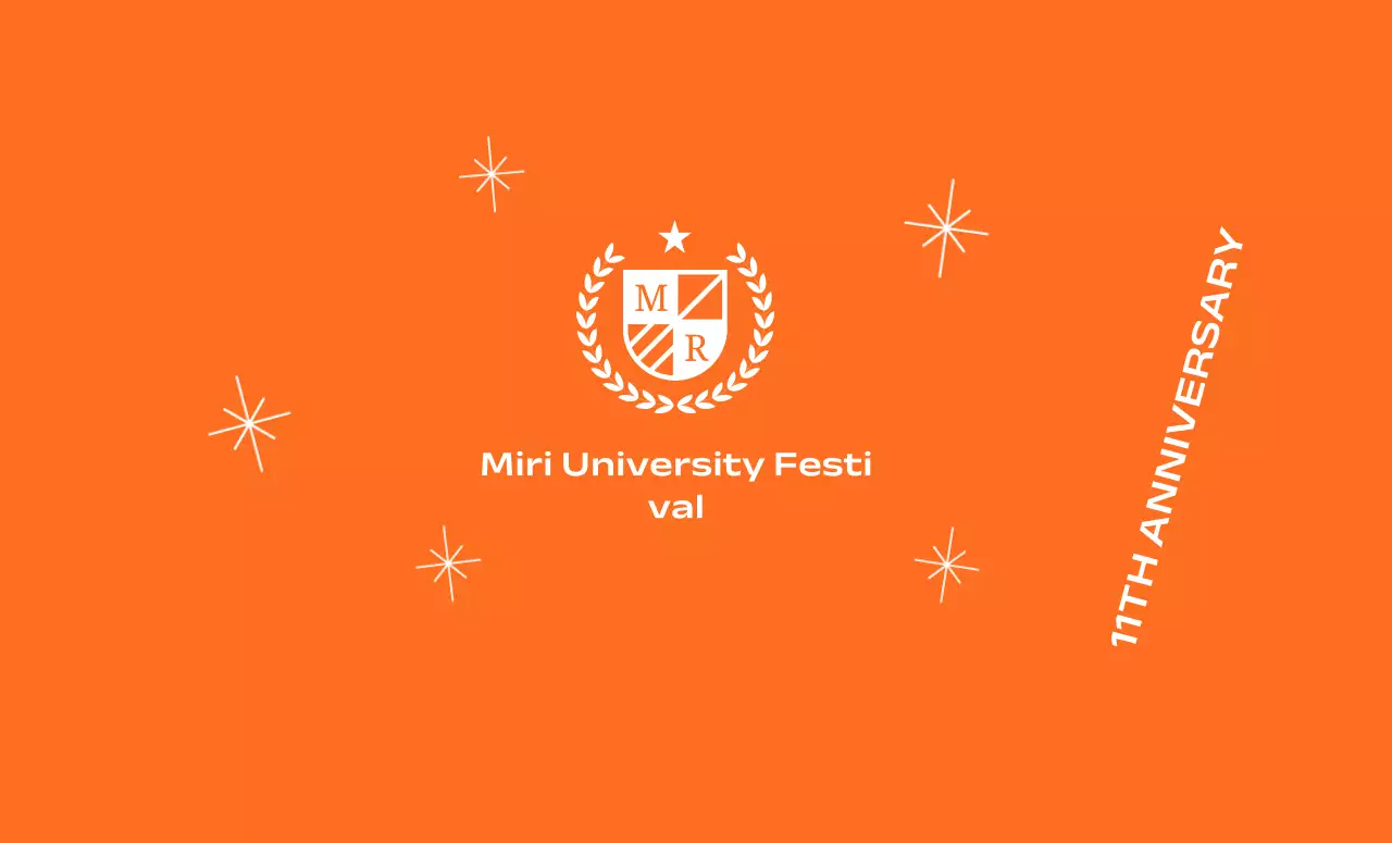 Perayaan sekolah dengan logo sekolah dengan pohon salam dan kilau