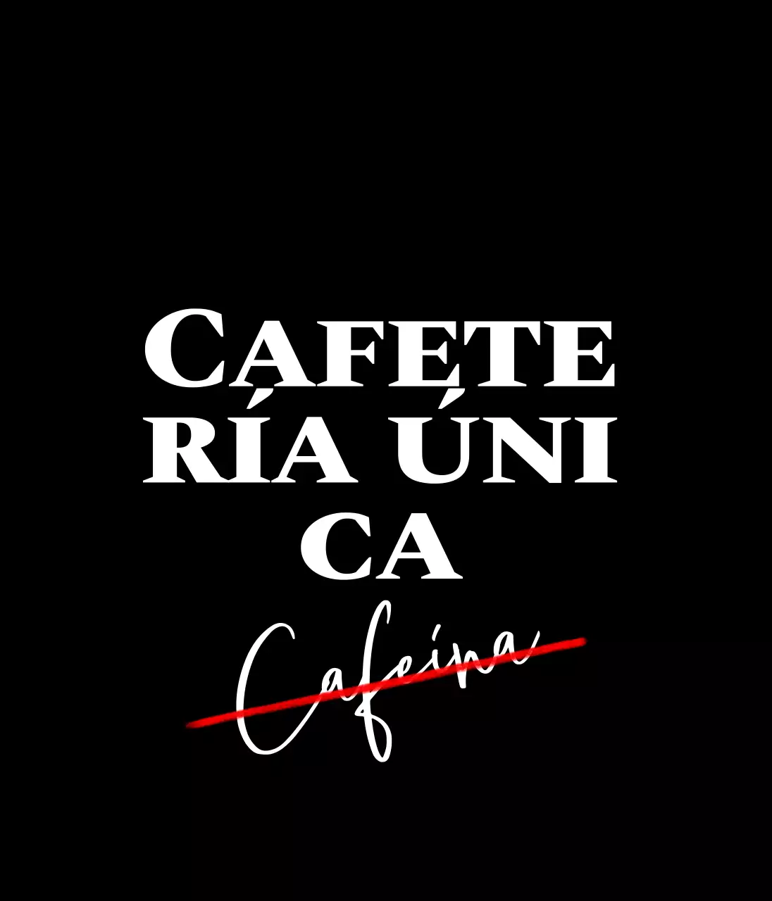 Para promocionar una cafetería con un concepto de letras