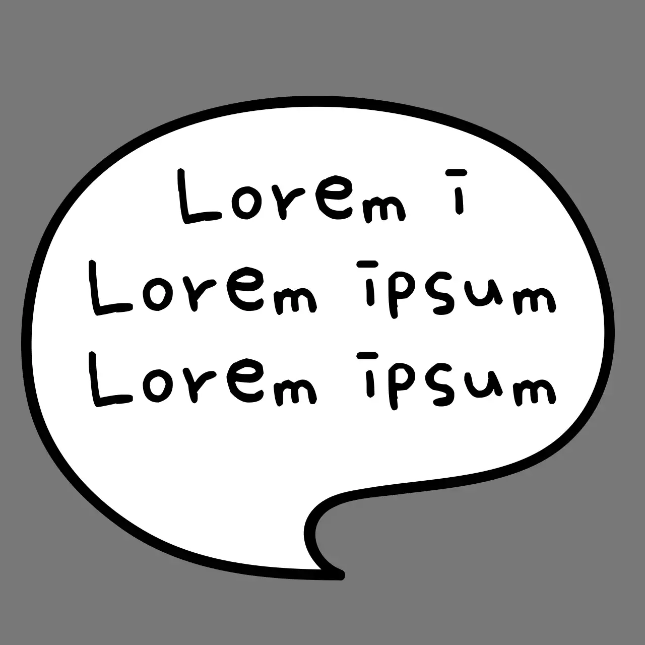 Humorous design with speech bubbles