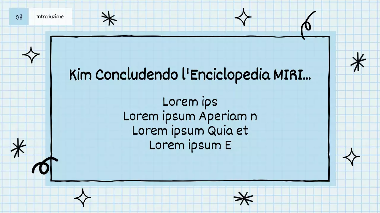 Lettera di presentazione in stile disegnato a mano in blu chiaro