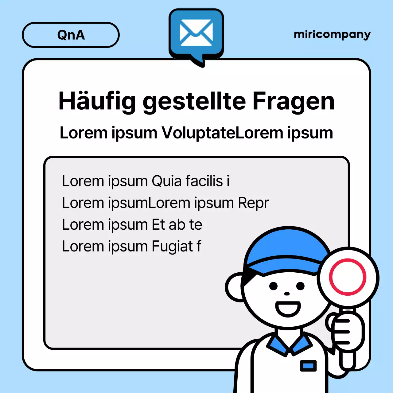 Ein einfacher, weiß-blauer Helpdesk-Leitfaden