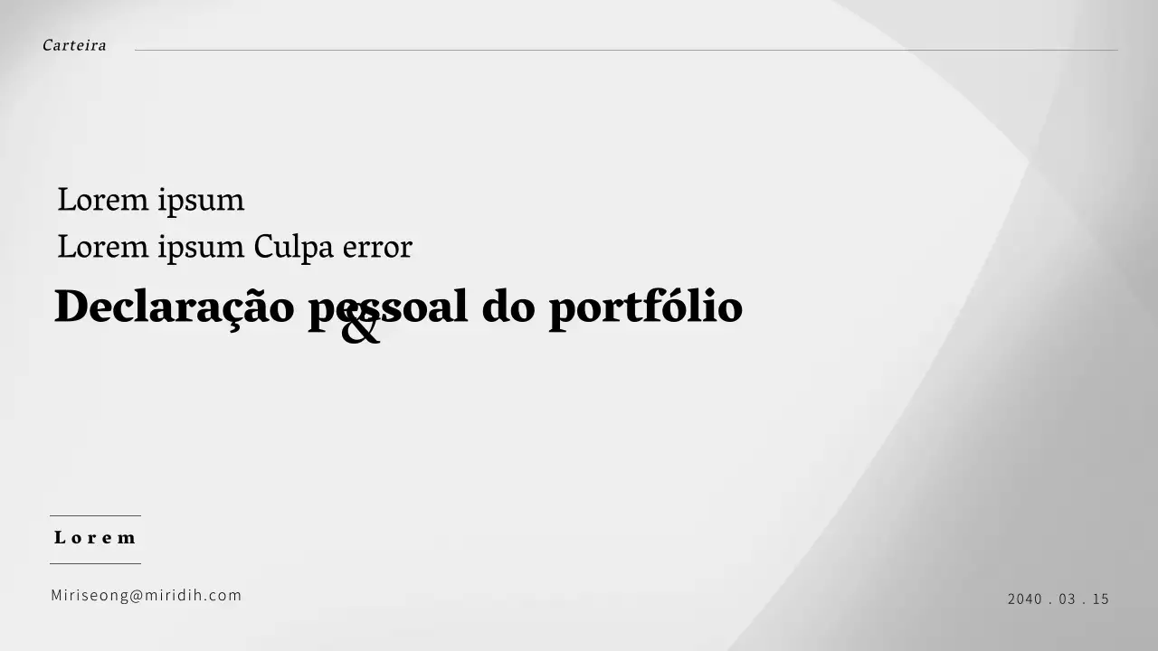 Uma carta de apresentação de emprego simples e cinzenta