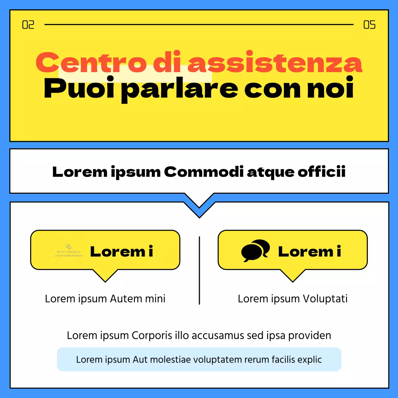 Come utilizzare una semplice guida al servizio clienti con chatbot giallo e blu