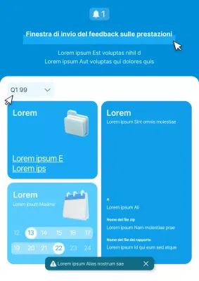 Volantini di tendenza per annunci in blu