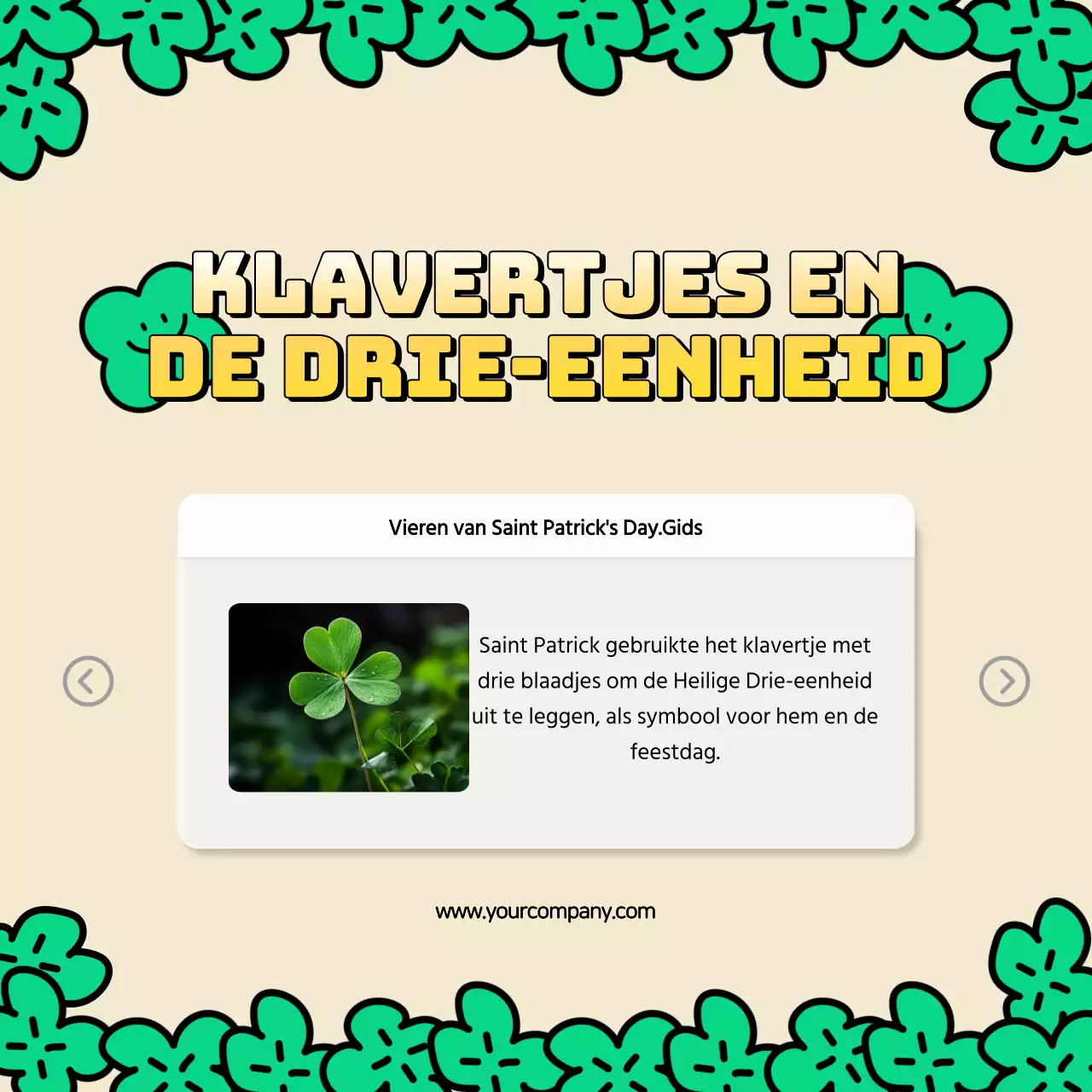Gele en groene natuur charmante St. Patrick Day's reclame