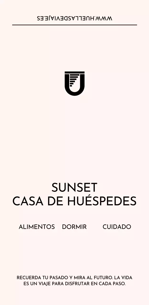 Diseño del concepto de hotel tranquilo sólo con tipografía