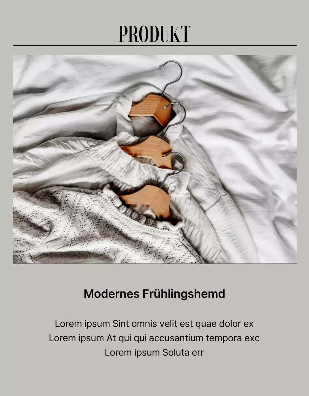 Moderne Mode Detailseite Anzeige in beige