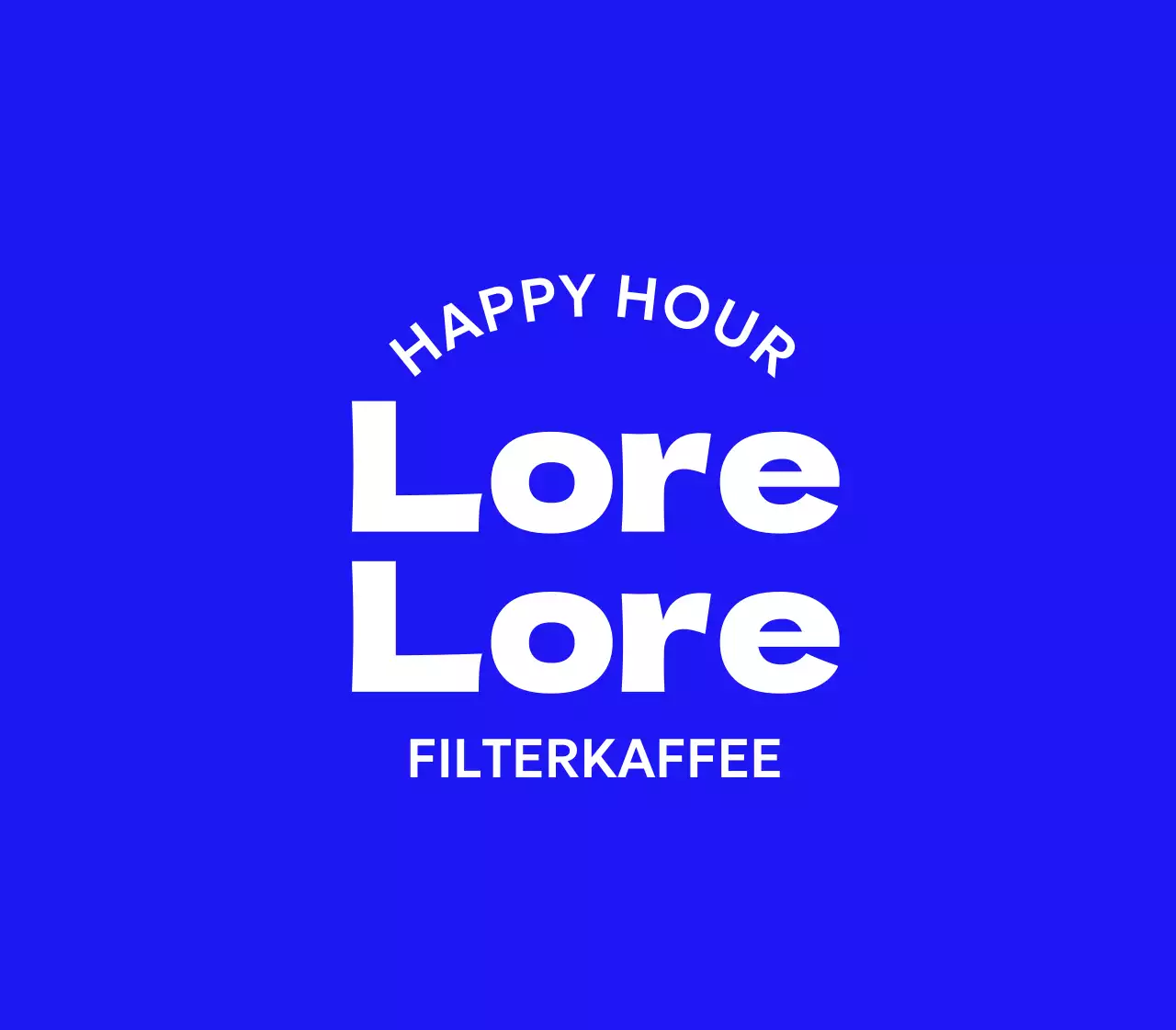 Einfache Cafe-Ware mit geschwungenem Text und gelben Wellen