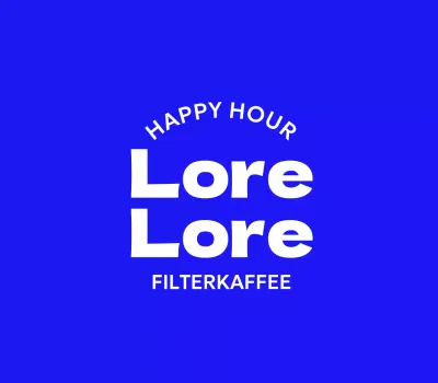 Einfache Cafe-Ware mit geschwungenem Text und gelben Wellen