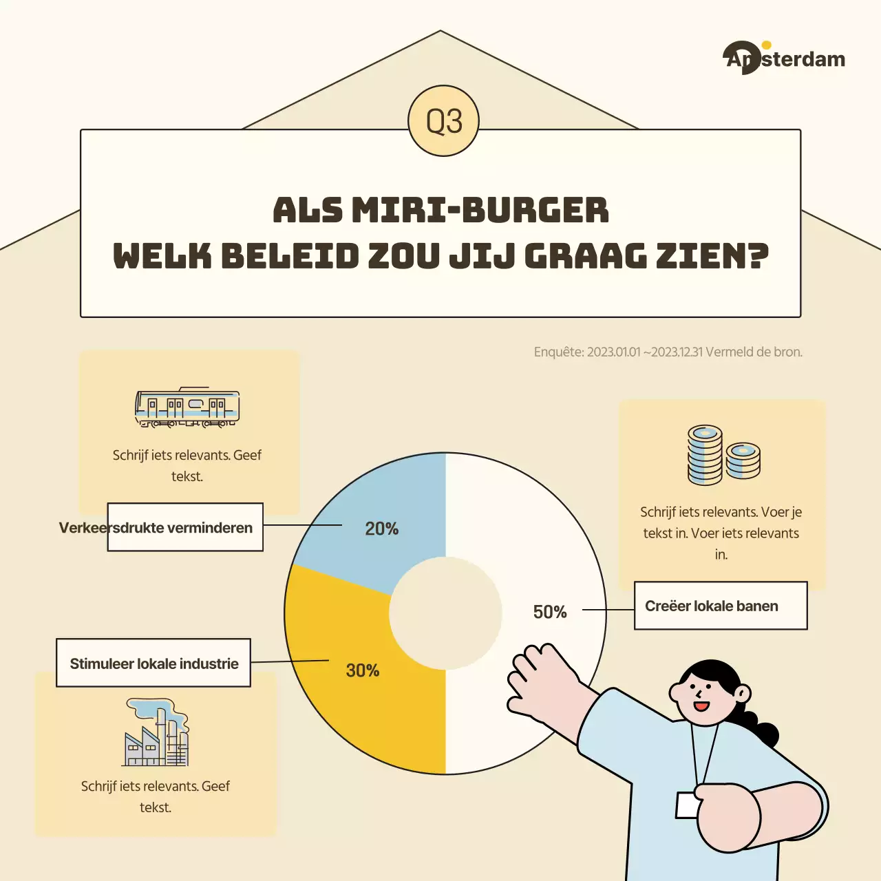 Een eenvoudige burgerdiscussiegids in ivoor en lichtblauw