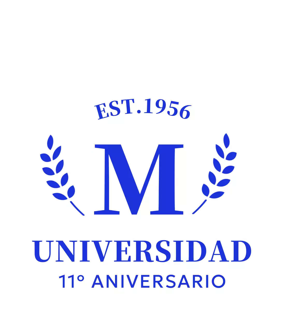 Concepto sencillo de souvenir universitario con logotipo de laurel