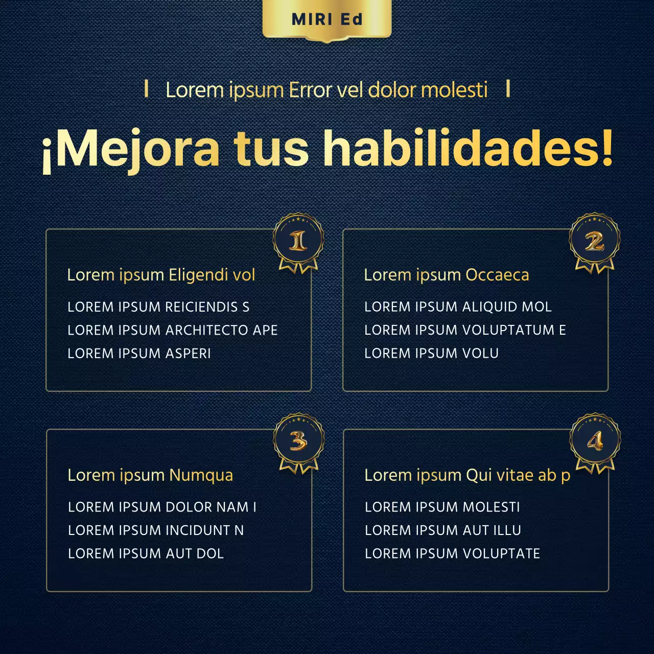 Promoción de una escuela de preparación SAT de oro y lujo para estudiantes que regresan