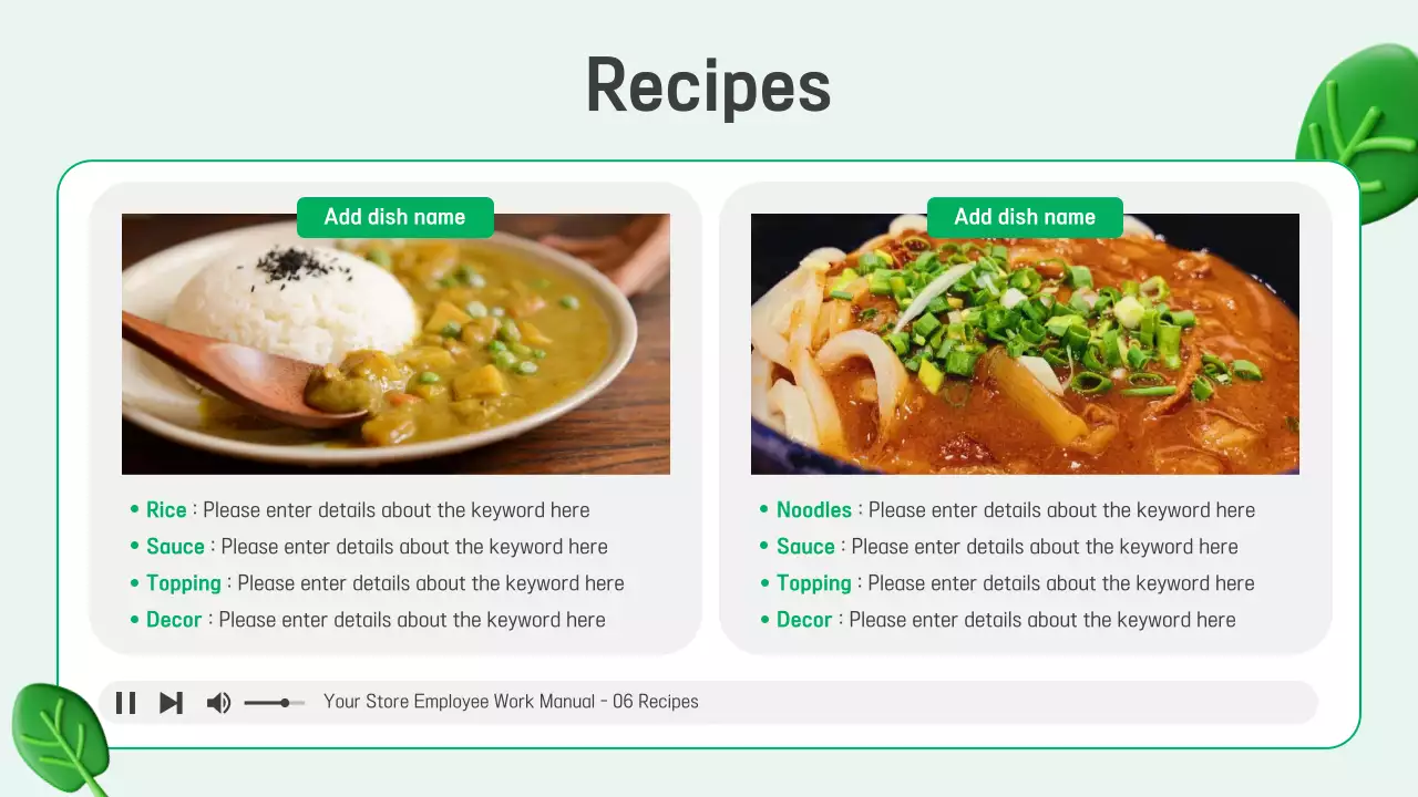 Green Modern 직원 매뉴얼 프레젠테이션