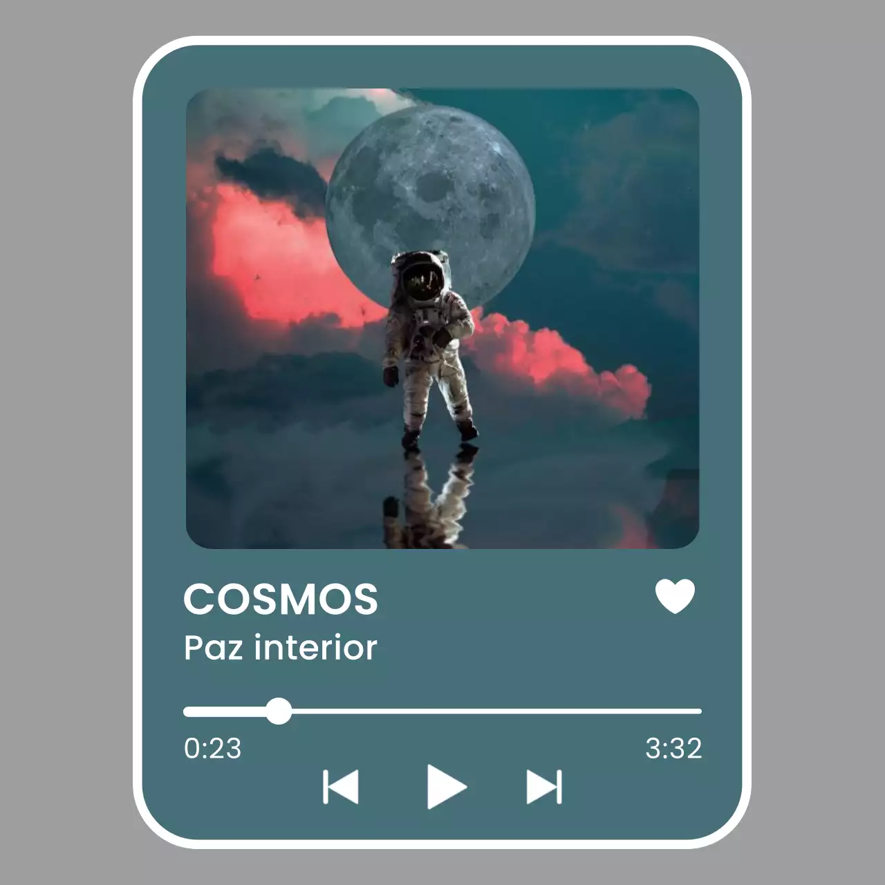 Diseño de texto estilo reproductor de música