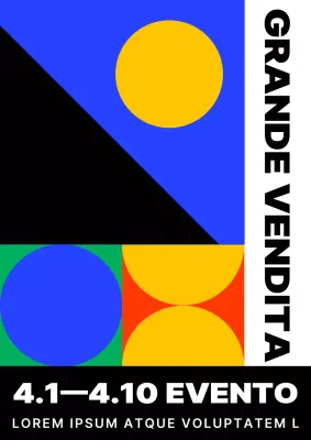 Promuovere una semplice vendita in blu e nero