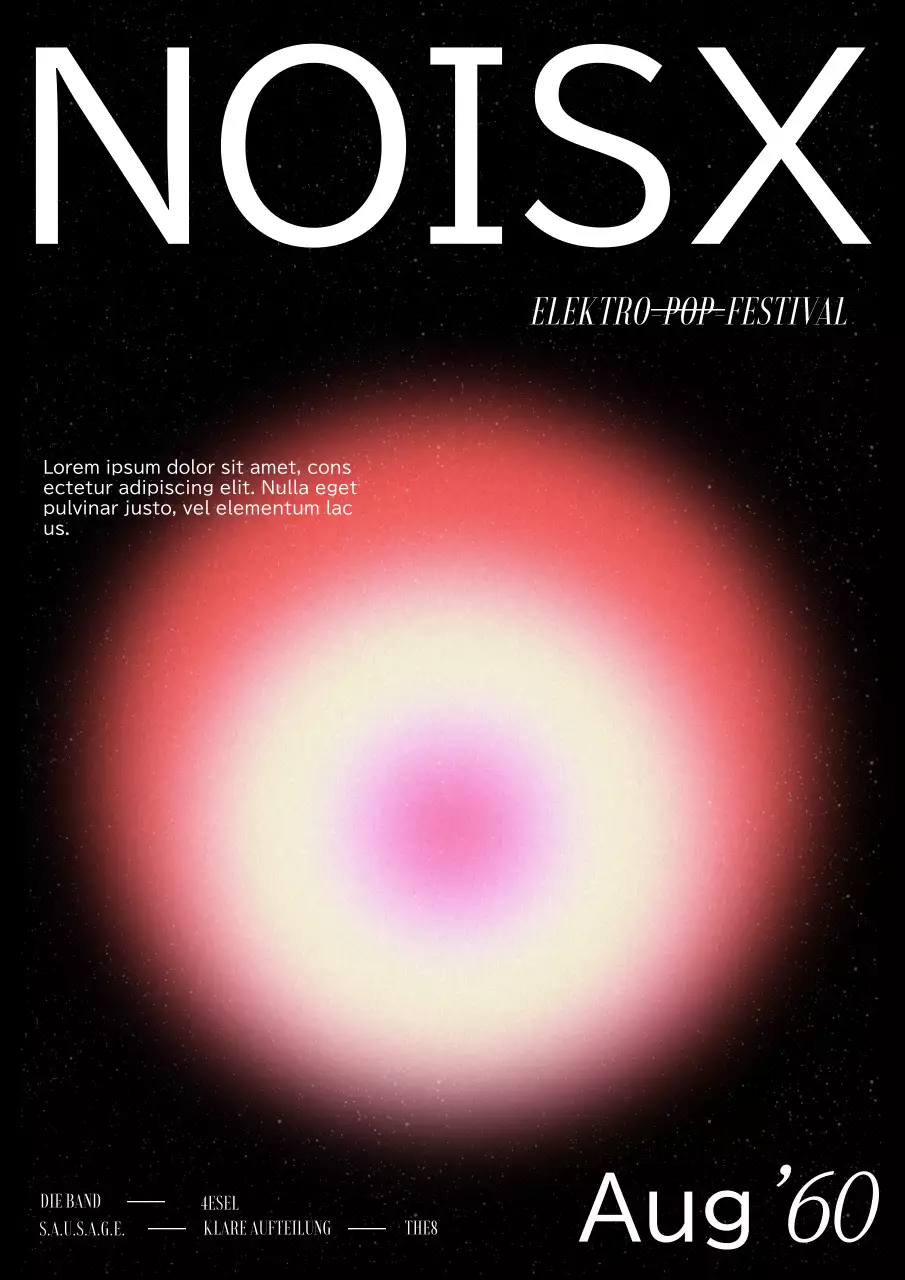 Werbung für das Black and Red Modern Music Festival