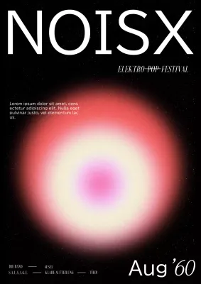 Werbung für das Black and Red Modern Music Festival