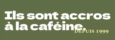 Marchandises pour cafés avec un concept de lettrage