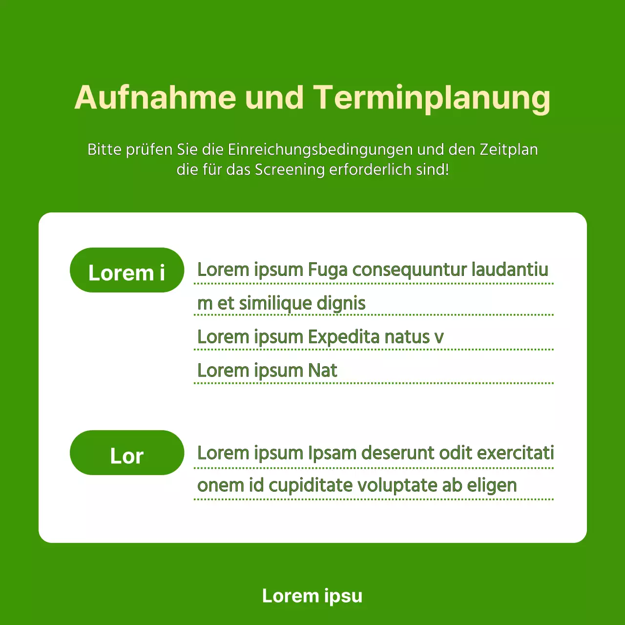 Ein einfaches, lindgrünes Programm, um für Tutoren zu werben