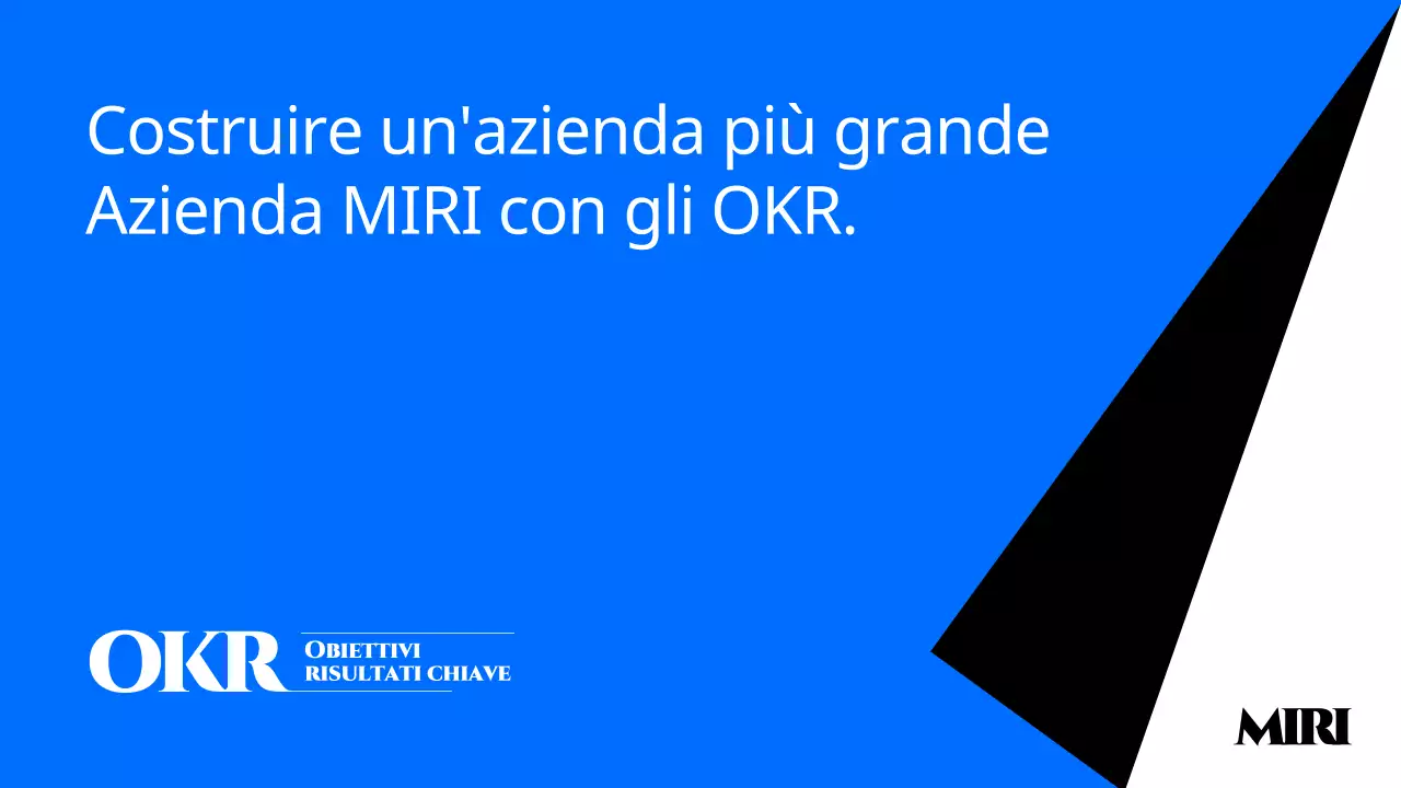 Una guida per scrivere moderni OKR in blu
