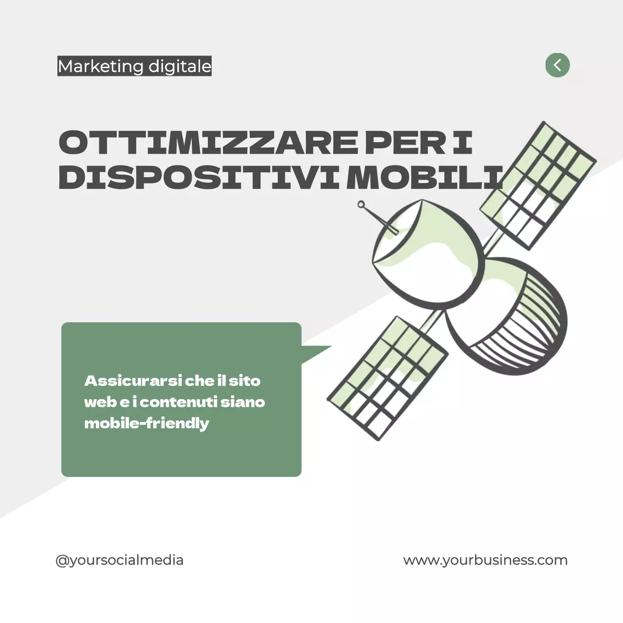 Grigio e verde Guida al marketing digitale moderno Guida ai suggerimenti