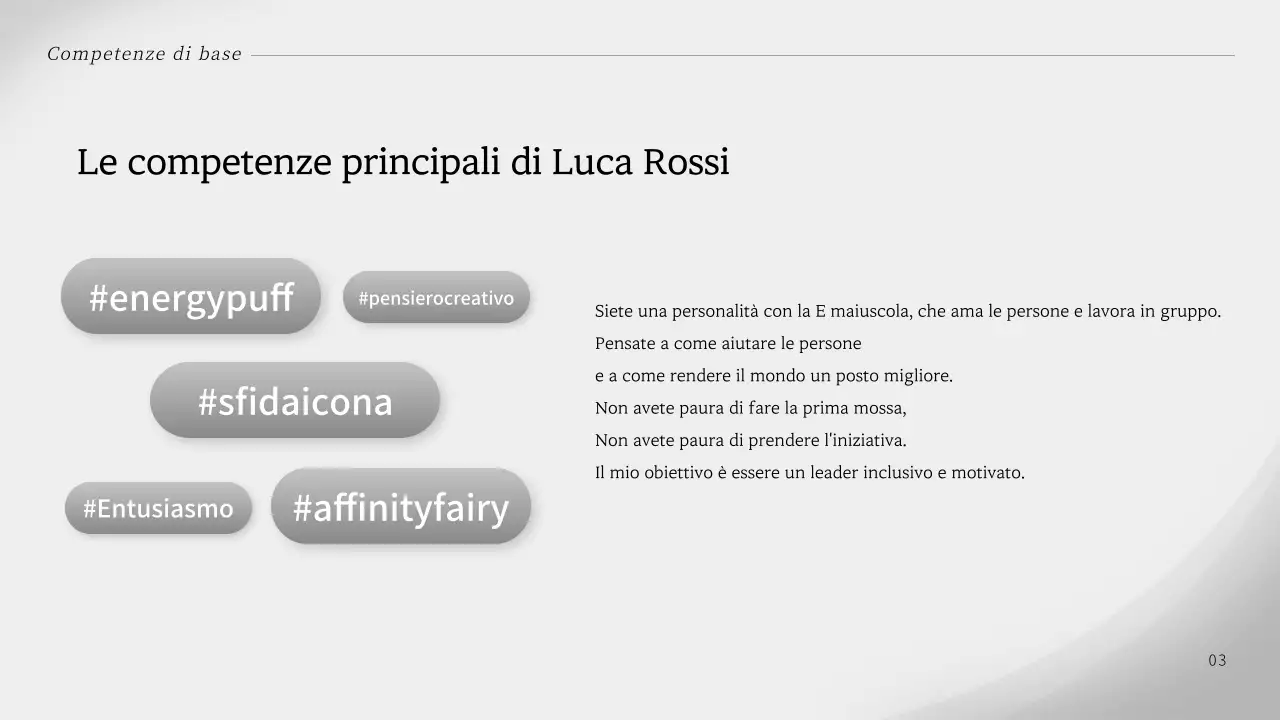 Una lettera di presentazione semplice e grigia