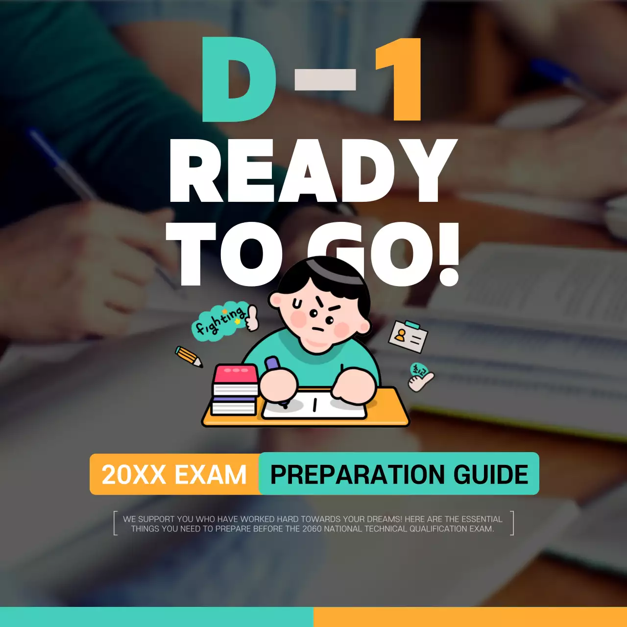Teal Trendy Exam Guide Social Media Post