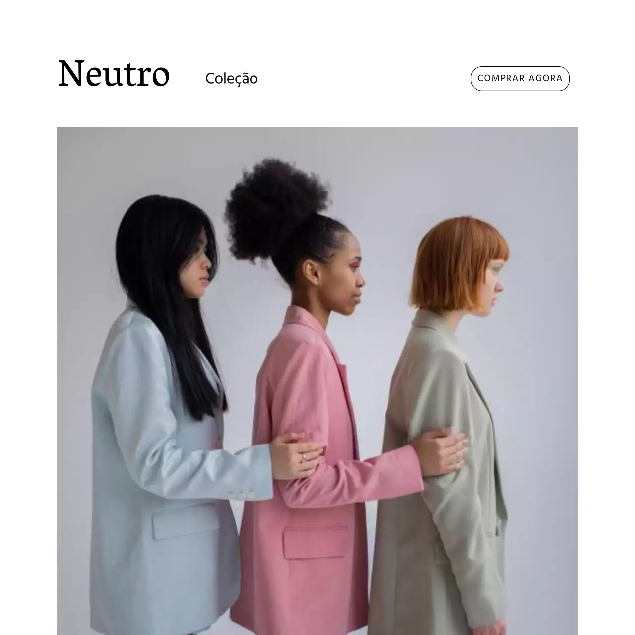 Campanha da coleção de moda básica preta e cinzenta