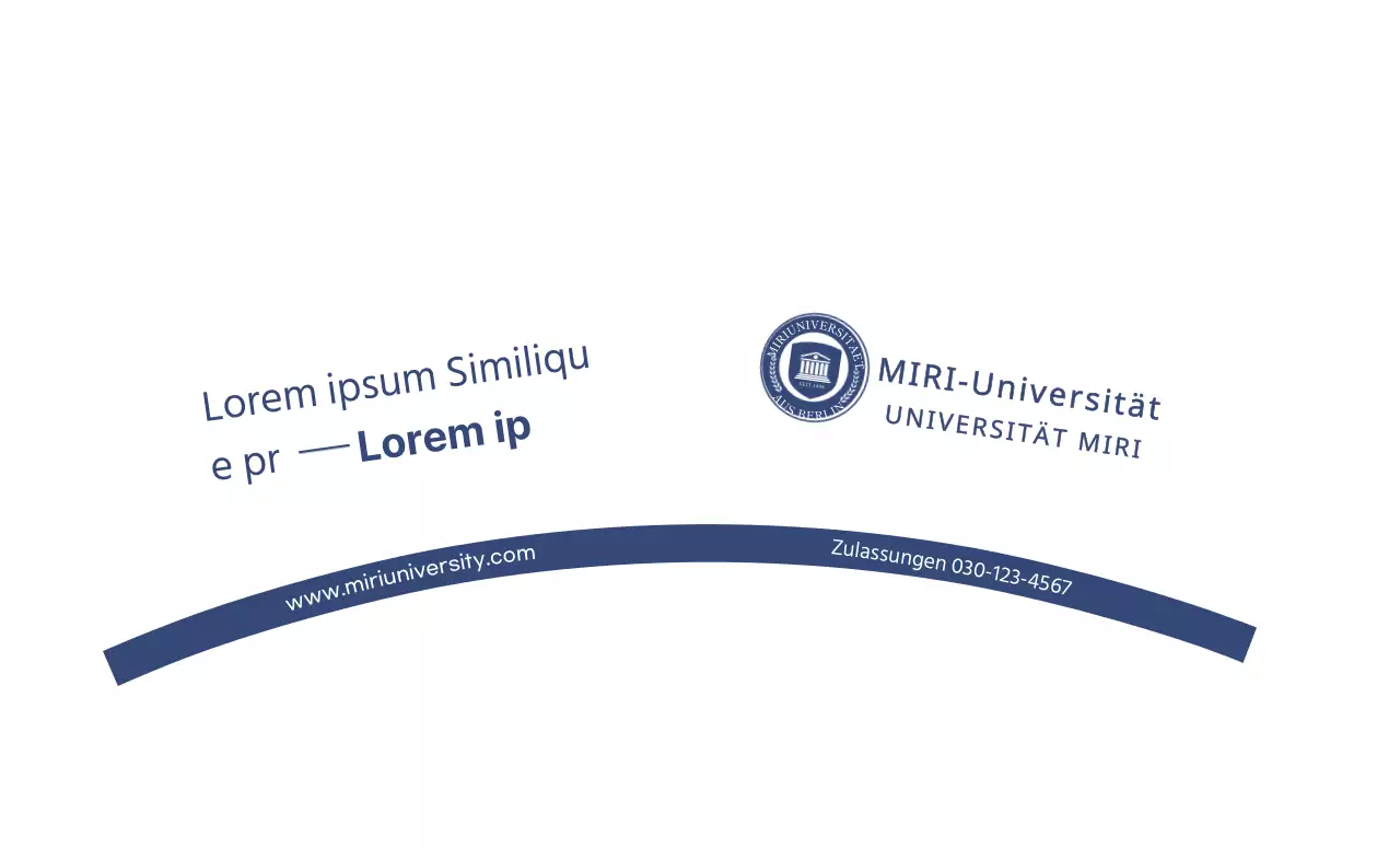 Für eine Werbekampagne zur Orientierung bei der Zulassung mit einem marineblauen Universitätslogo.