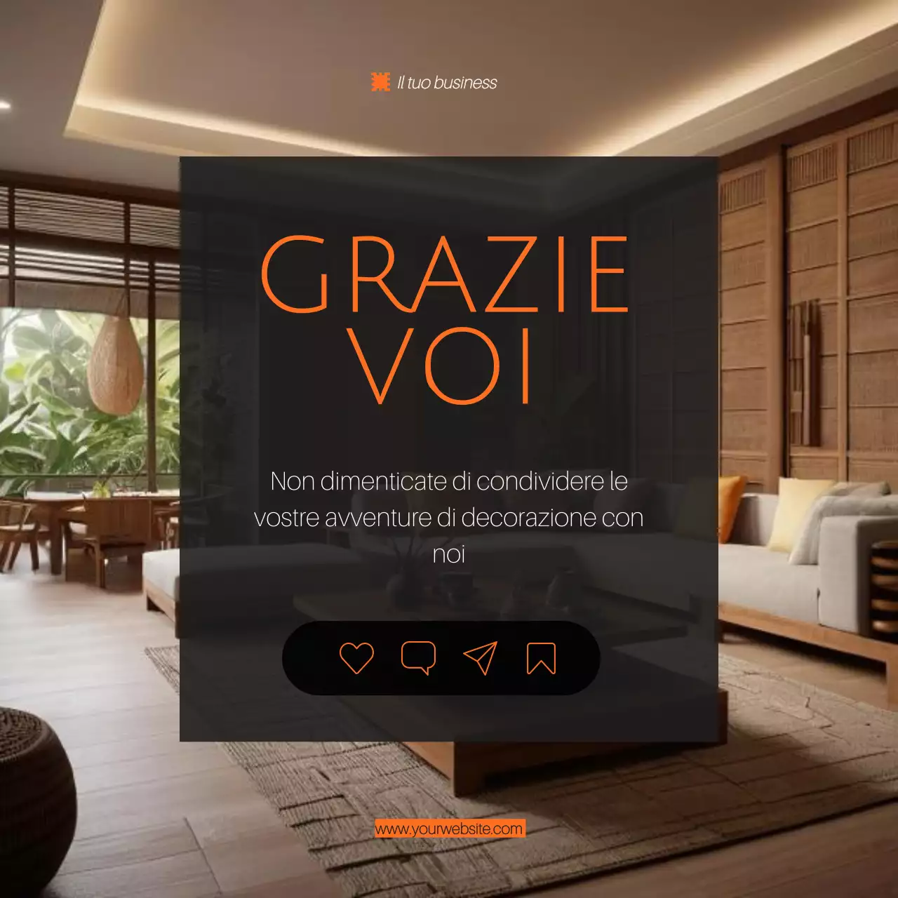 Nero arancione Elegante Guida alle idee per l'arredamento della casa