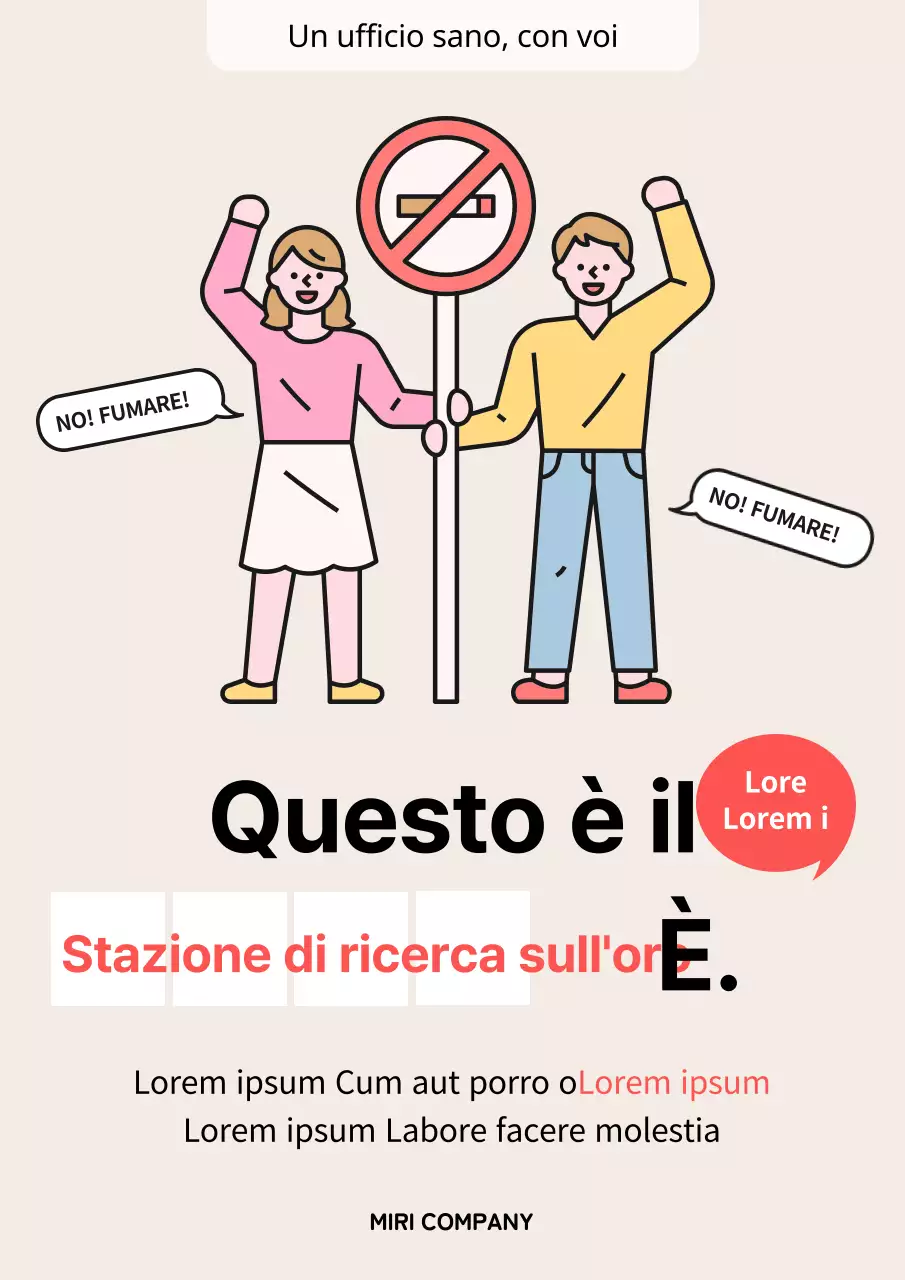 L'annuncio senza fumo di Beige