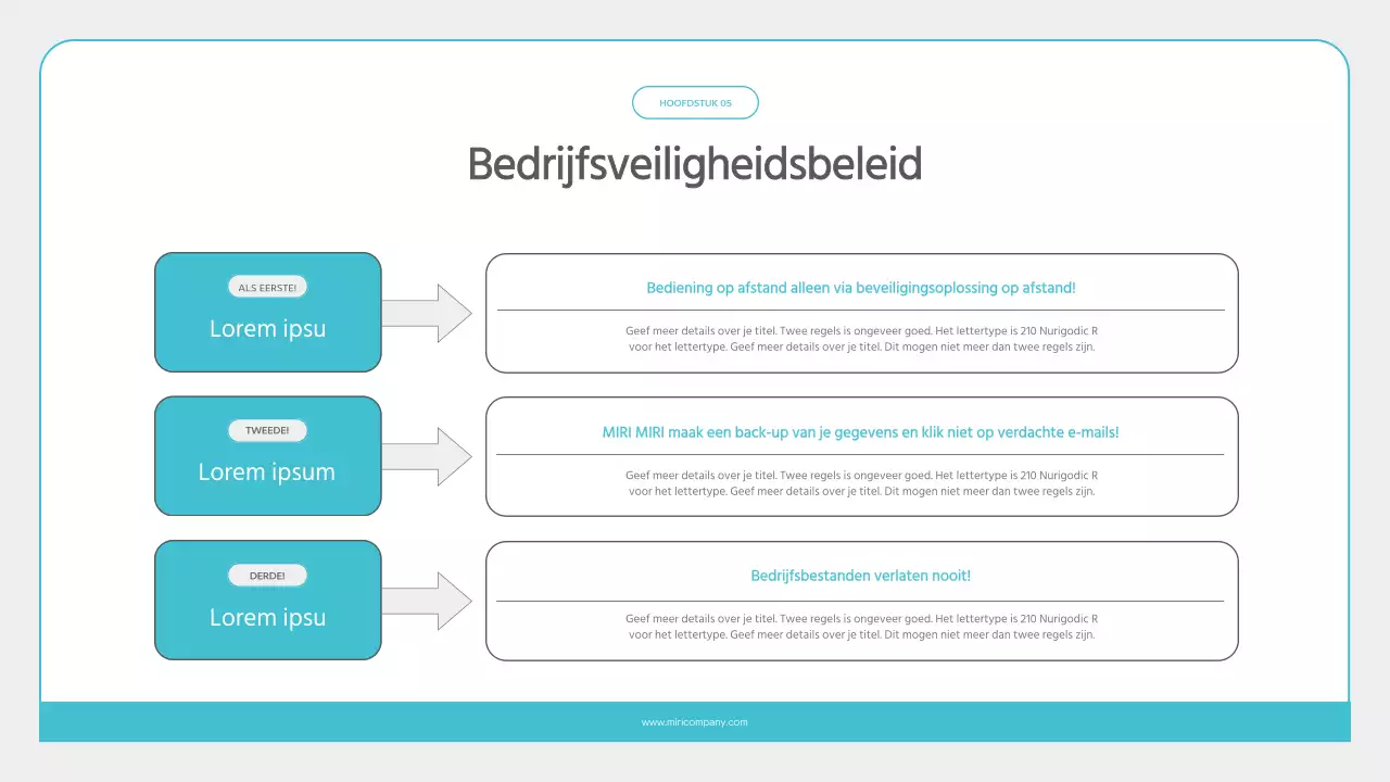 Minimalistisch trainingsmateriaal voor nieuwe werknemers in lichtblauw en grijs