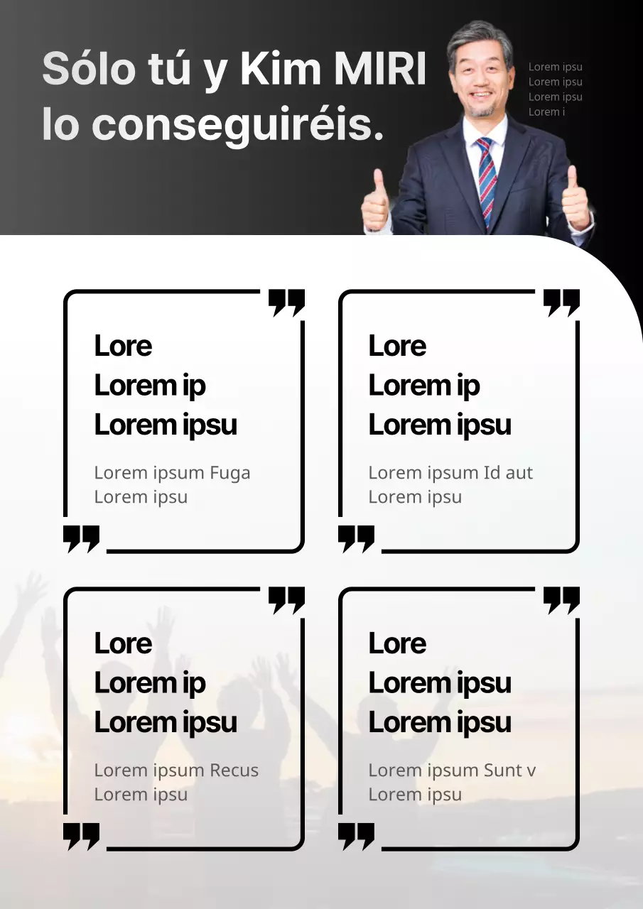 Cartel electoral sencillo en blanco y negro